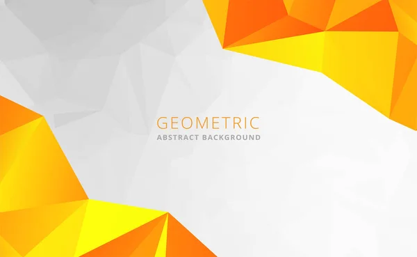 抽象幾何学的な白と黄色の背景 現代の幾何学的な未来的なグラフィック 白い幾何学的テクスチャで ベクターイラスト — ストックベクタ