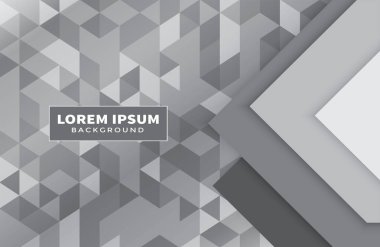 Soyut gri geometrik üçgen arka planı şekillendirir. vektör illüstrasyonu