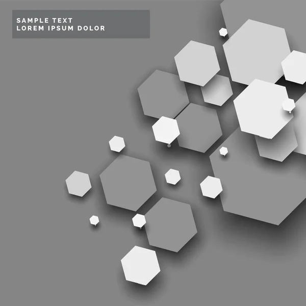 Abstrakt Hexagon Tapet Grå Bakgrund Vektor Illustration — Stock vektor