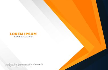Beyaz turuncu geometrik şekilli tasarım şablonu