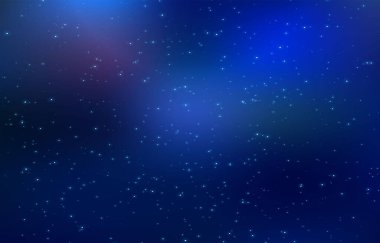 Kainatın derinliklerindeki yıldız evreni Yıldız tozu Samanyolu Galaksisi Vektör İllüstrasyonu