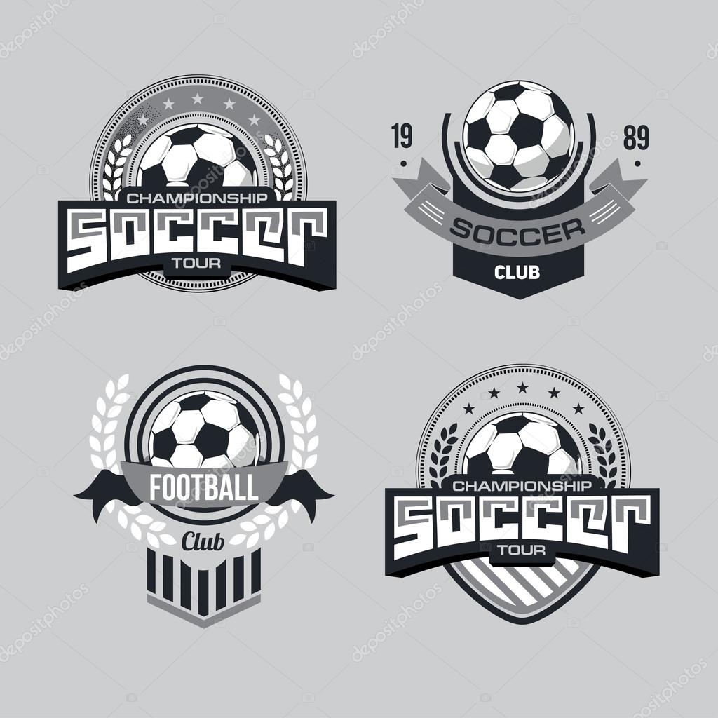 Football, soccer logo set — Stock Vector © artemon91 106296330