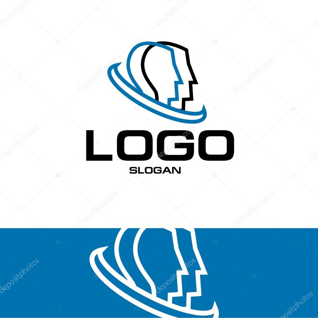Streszczenie ludzkiej głowy logo — Grafika wektorowa © artemon91 #66517789