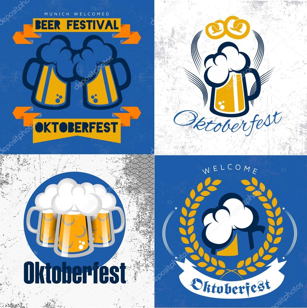 Beer fest logo templates set — Stock Vector © artemon91 87232858