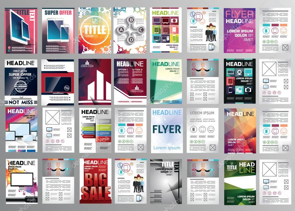 Set of flyers, posters, brochures Stock Vector Image by ©artemon91