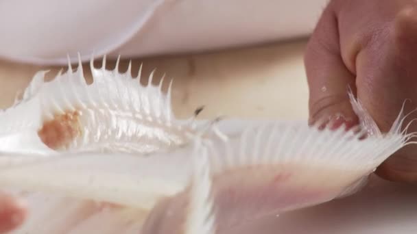 Sole skin being removed — Stock Video