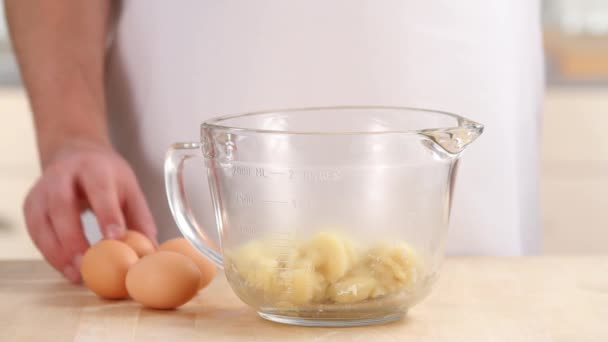 Choux pastry being prepared — Stock Video