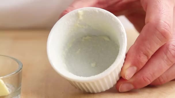 Soufflé con mantequilla — Vídeos de Stock