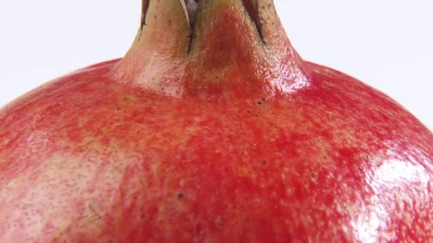 Pomegranate on white background — Stock Video
