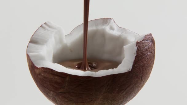 Remplissage d'une demi-noix de coco — Video