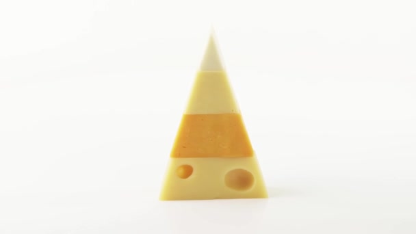Diferentes tipos de queijo — Vídeo de Stock