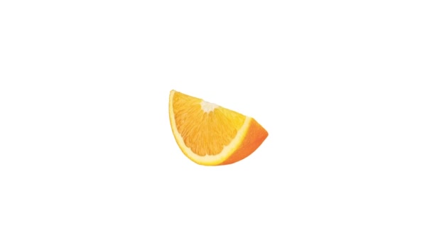 Cunha de laranja de perto — Vídeo de Stock