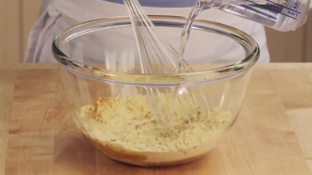 Chickpea batter being made — Stock Video