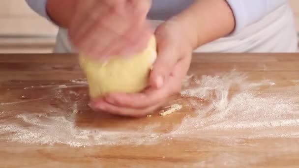 Pâte à croûte courte en cours de forme — Video
