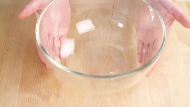 Yogurt poured into a bowl — Stock Video