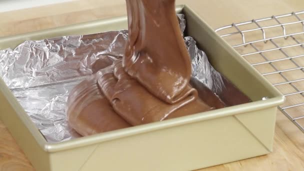 Choklad fudge blandning — Stockvideo