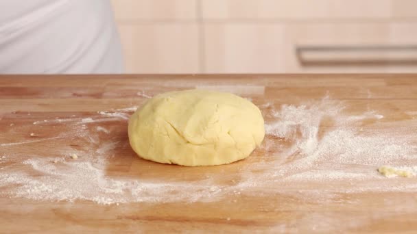 Dough being wrapped in clingfilm — Stock Video