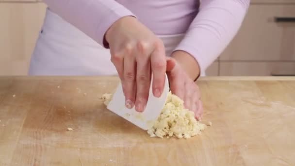 Hogy gyúrt omlós tészta tészta — Stock videók