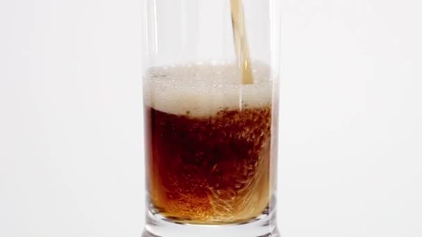 Pouring cola into a glass — Stock Video