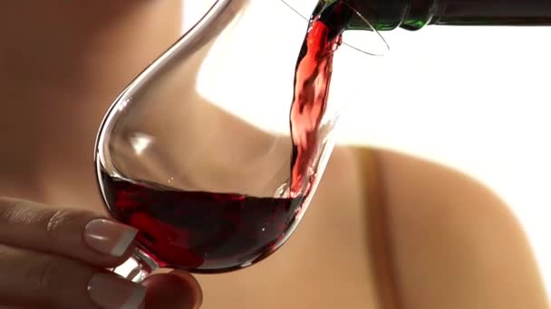 Glass of port wine — Stock Video