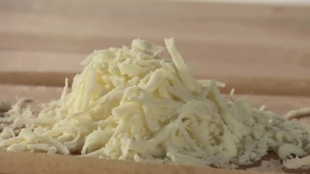 Rendelenmiş mozzarella yakın çekim — Stok video
