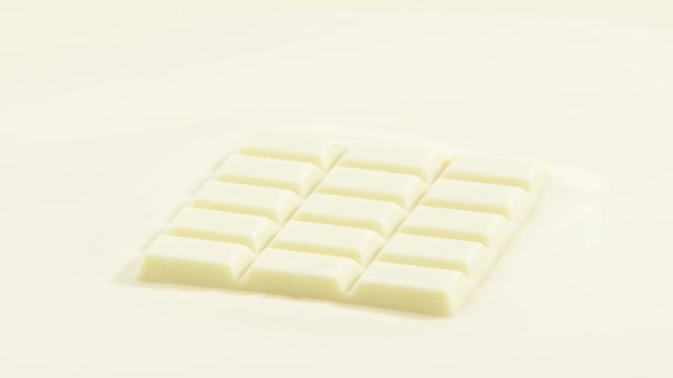 A bar of white chocolate — Stock Video