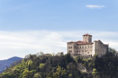 Rocca borromeo Kalesi, angera üzerinde lake maggiore, İtalya