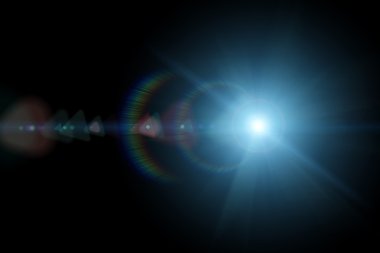  star, sun with lens flare.