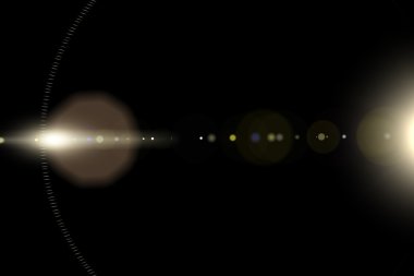  star, sun with lens flare.