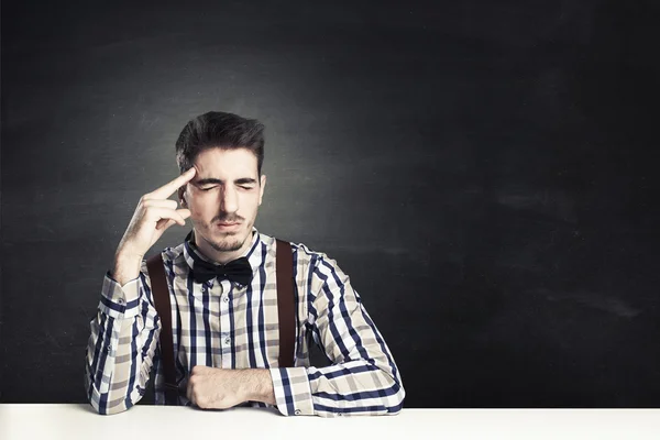 Joven genio concentrado — Foto de Stock