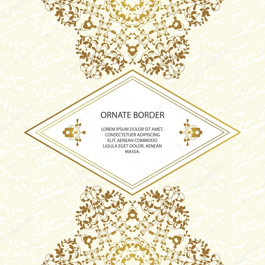 Vector decorative frame. Elegant element for design template.