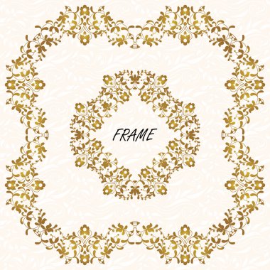 Vektör dekoratif çerçeve. Tasarım şablonu için zarif öge.