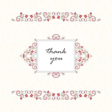 Vektör dekoratif çerçeve. Tasarım şablonu için zarif öge.