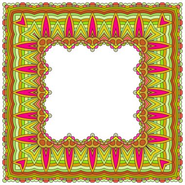 vintage çerçeve çiçek tasarım