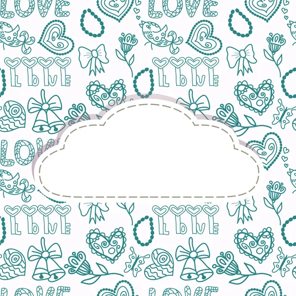 Nube con lugar para texto — Vector de stock