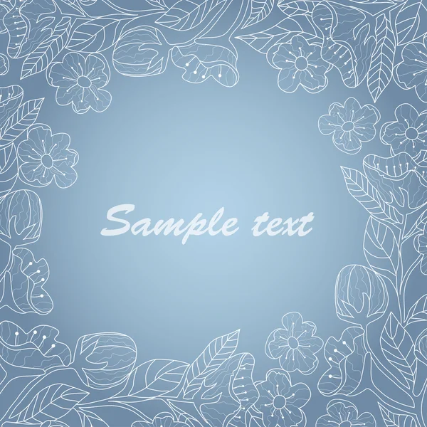 Carte de vœux avec motif floral — Image vectorielle