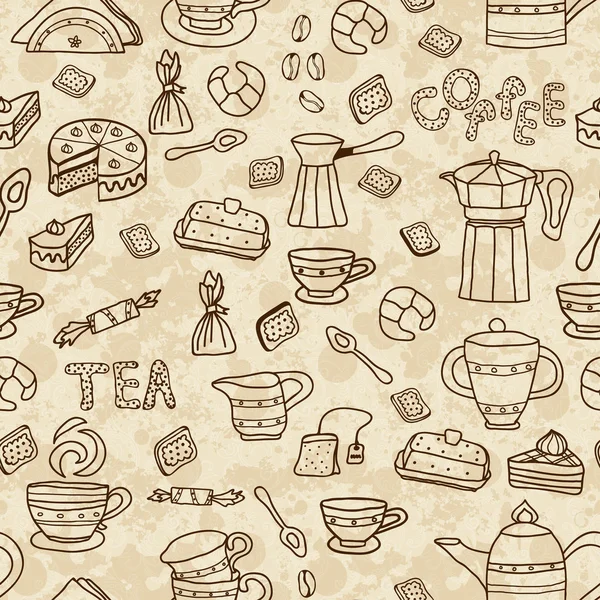 Accessoires pour thé et café — Image vectorielle