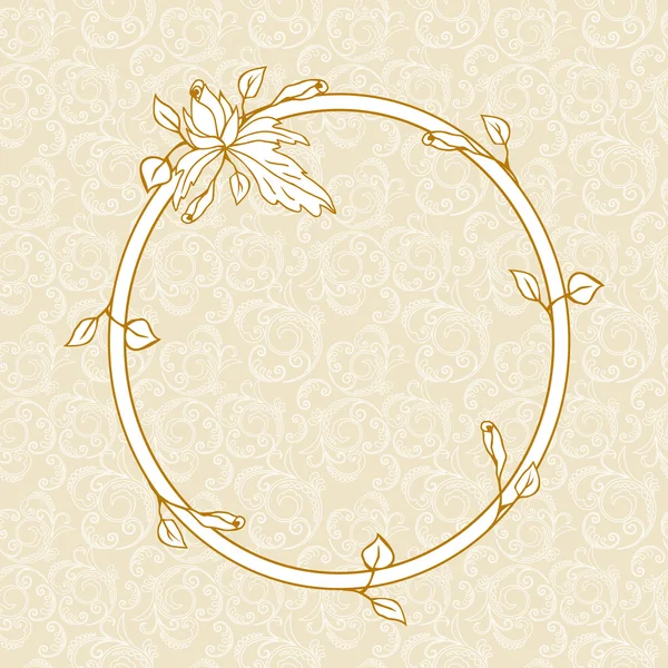 Floral circular ornament background — Stock Vector