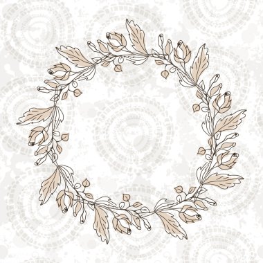 Çiçeklerin yuvarlak tasarım