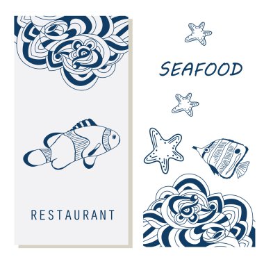 Bir dalgalar ile tasarım ve balıklar