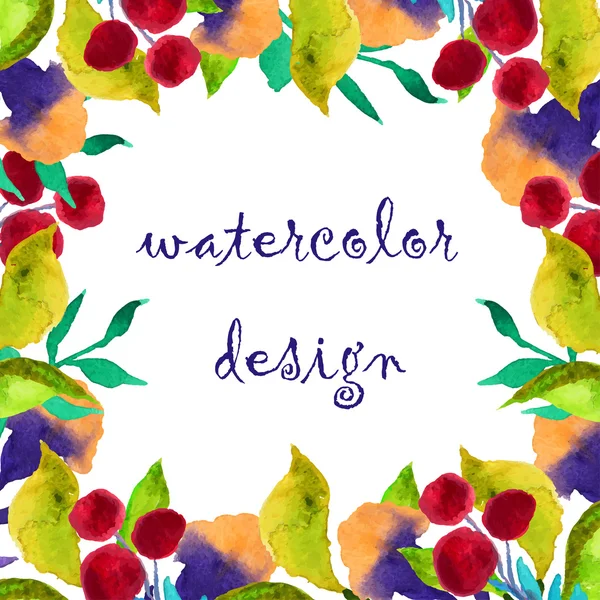 Aquarela design floral — Vetor de Stock