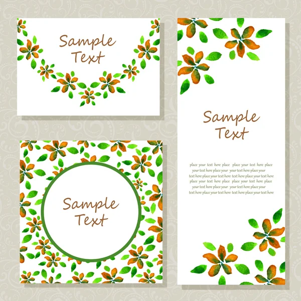 Watercolor floral design — Stock Vector
