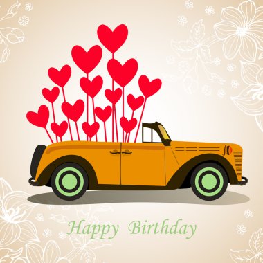 Retro cabriolet otomobil.