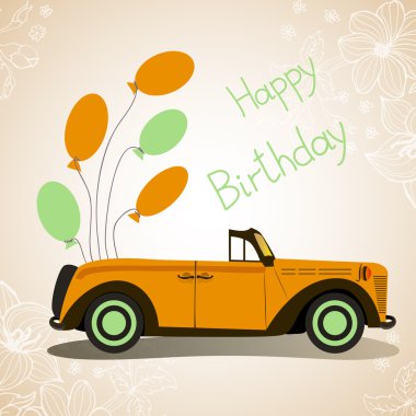 Retro cabriolet otomobil.