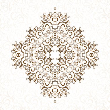 Süslü yuvarlak öğe tasarım için