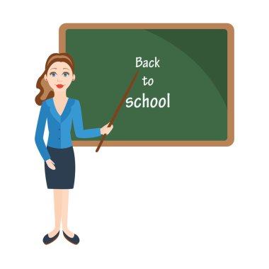 bir kara tahta duran öğretmen.