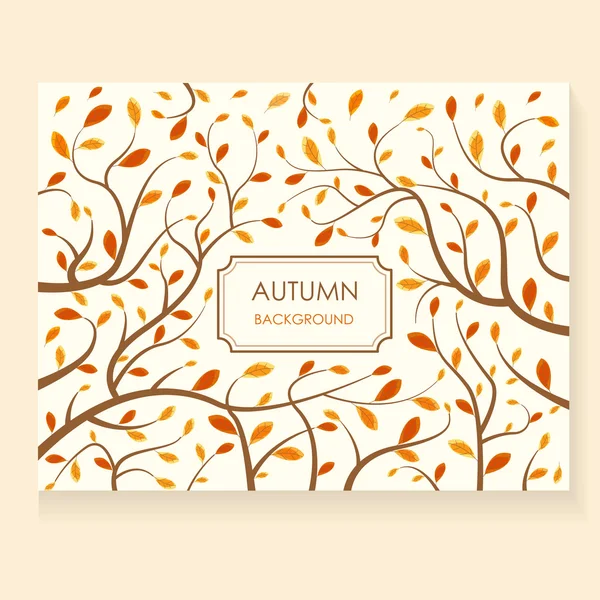 Vector decorative autumn  card — Stock Vector