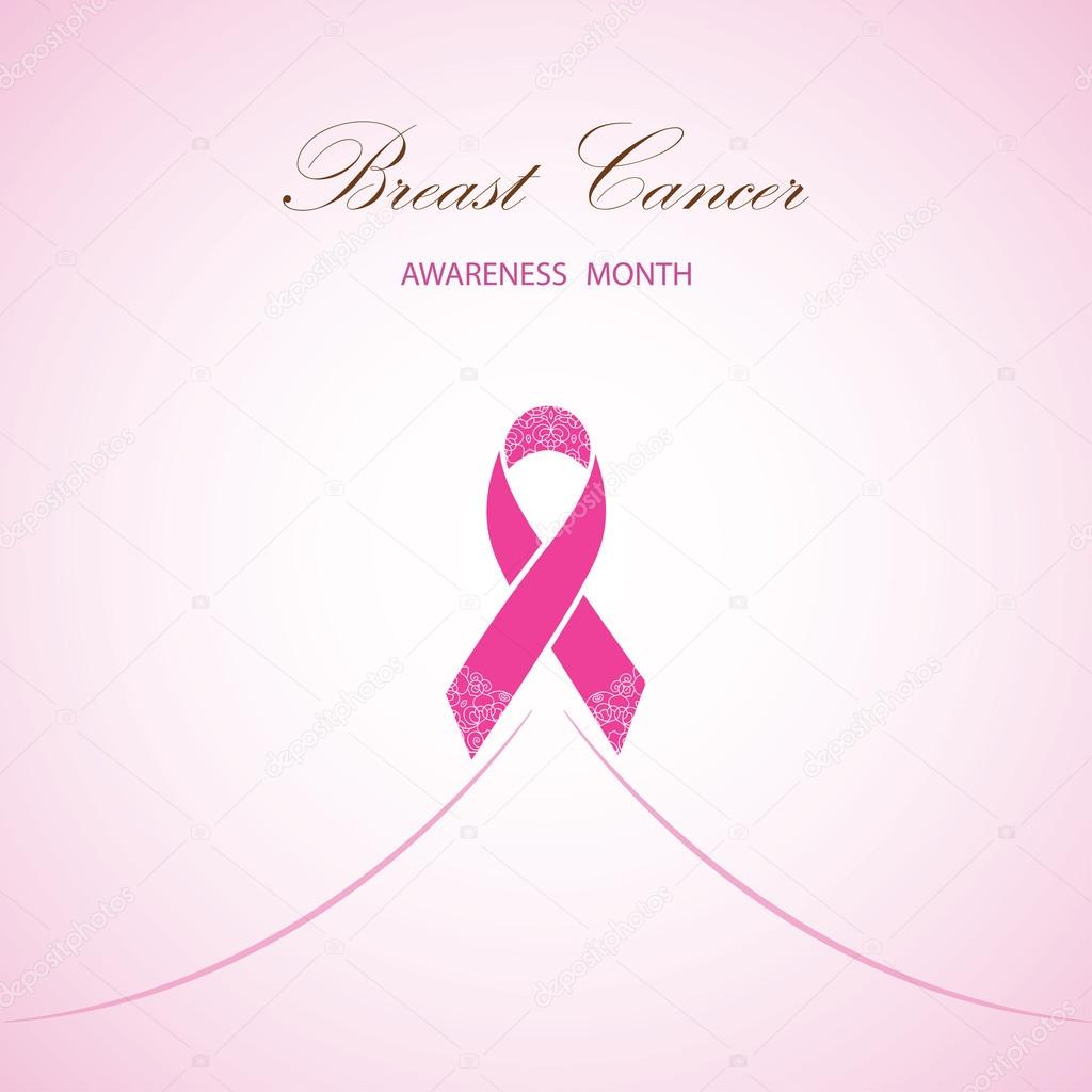 Breast Cancer on  pink background