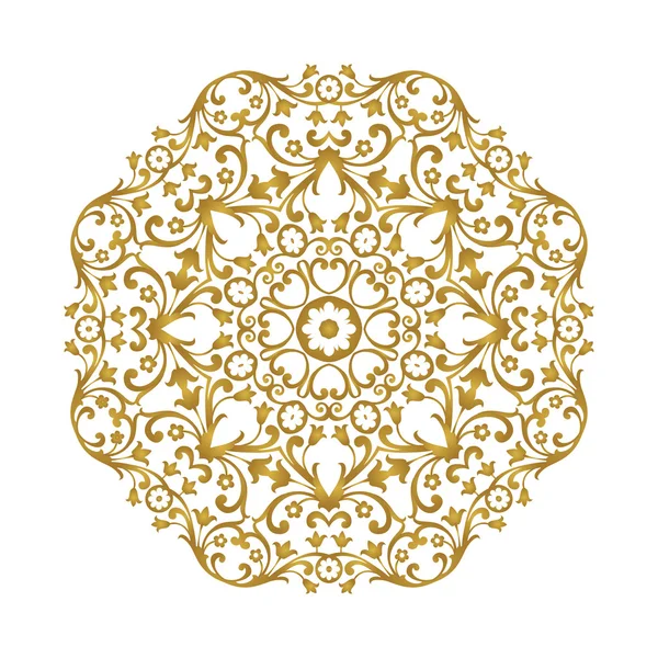 Ornamental gold lace pattern — Stock Vector