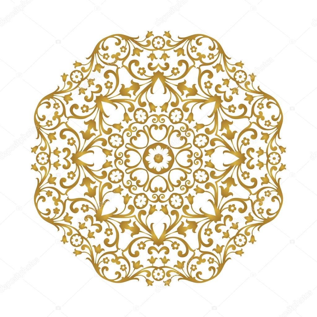 Ornamental gold lace pattern